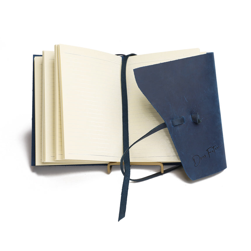 "Dear Future" Blue Sapphire Edition Leather Journal