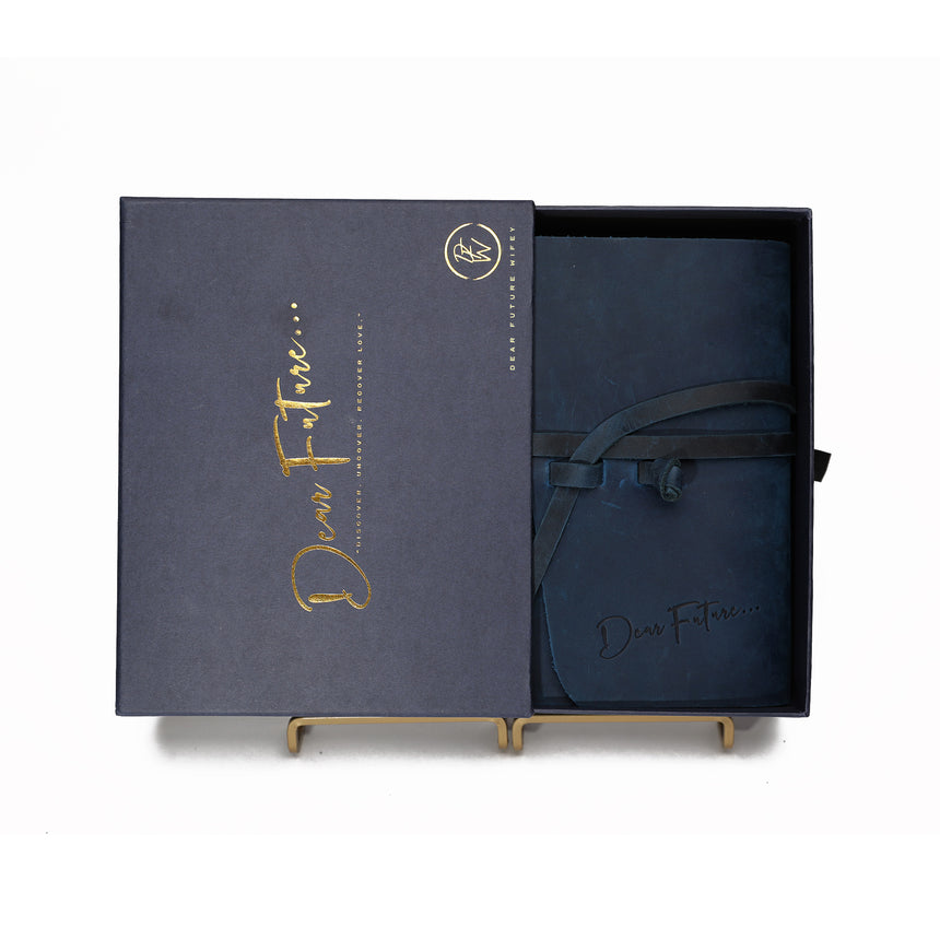 "Dear Future" Blue Sapphire Edition Leather Journal