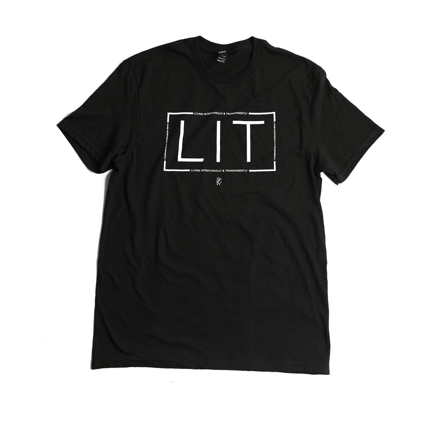 "LIT" Unisex Black Tee (Unisex)