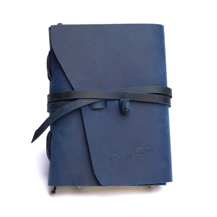 "Dear Future" Blue Sapphire Edition Leather Journal